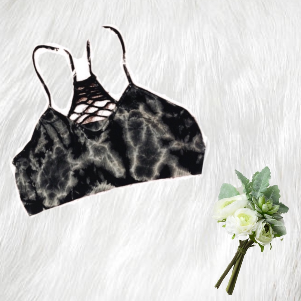 Poof! Seamless tie/dye bralette